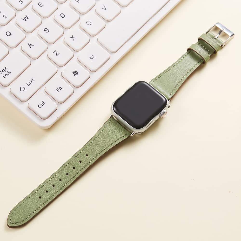 Thumbnail 5 de Bracelet AoYi en cuir pour Apple Watch (compatible 42/44/45/46/49 mm) — fixation rapide et style sobre