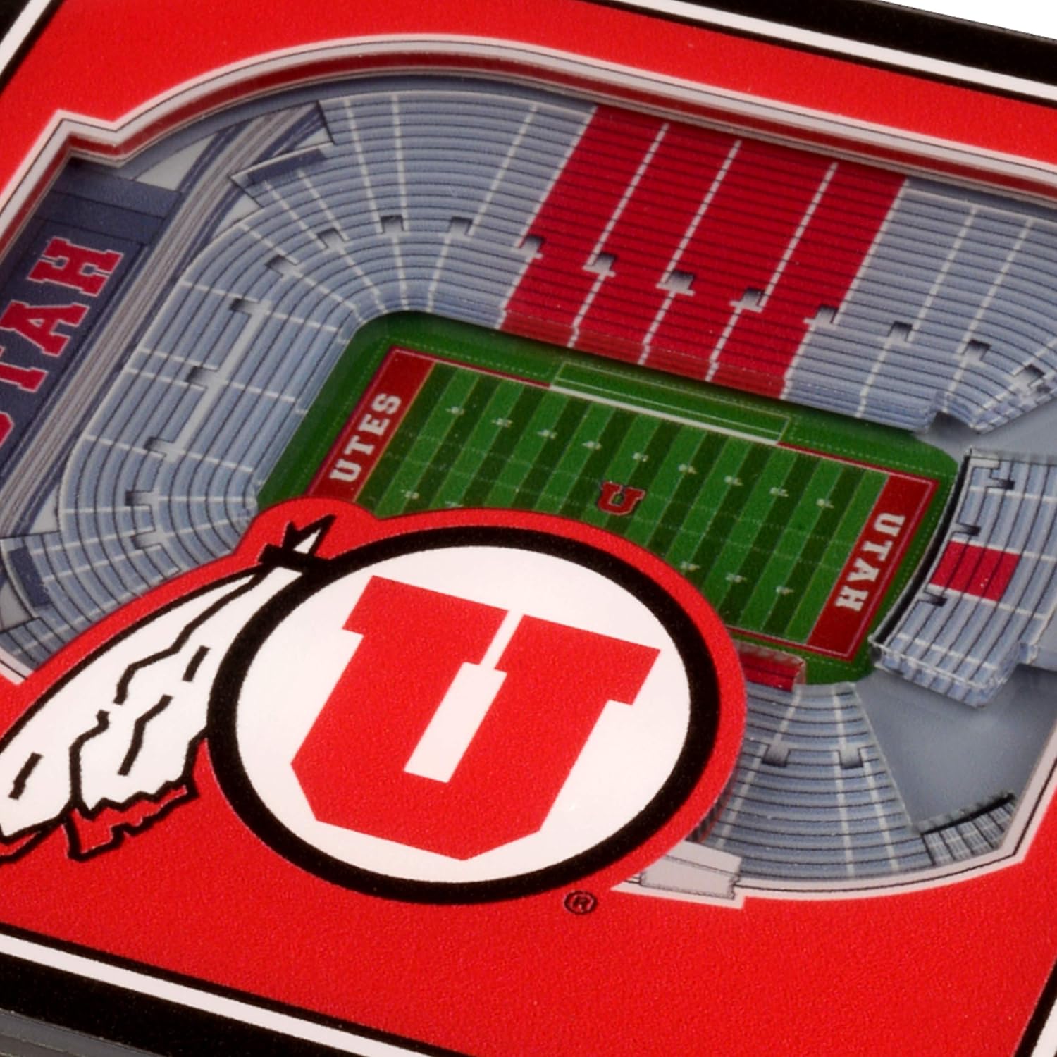 Detalle de YouTheFan NCAA 3D StadiumView Coasters (4 x 4) — 3D stadium drink coasters