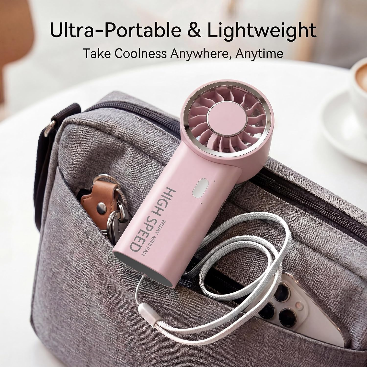 Thumbnail 6 de efluky Handheld Fan: Compact USB Rechargeable Portable Cooler