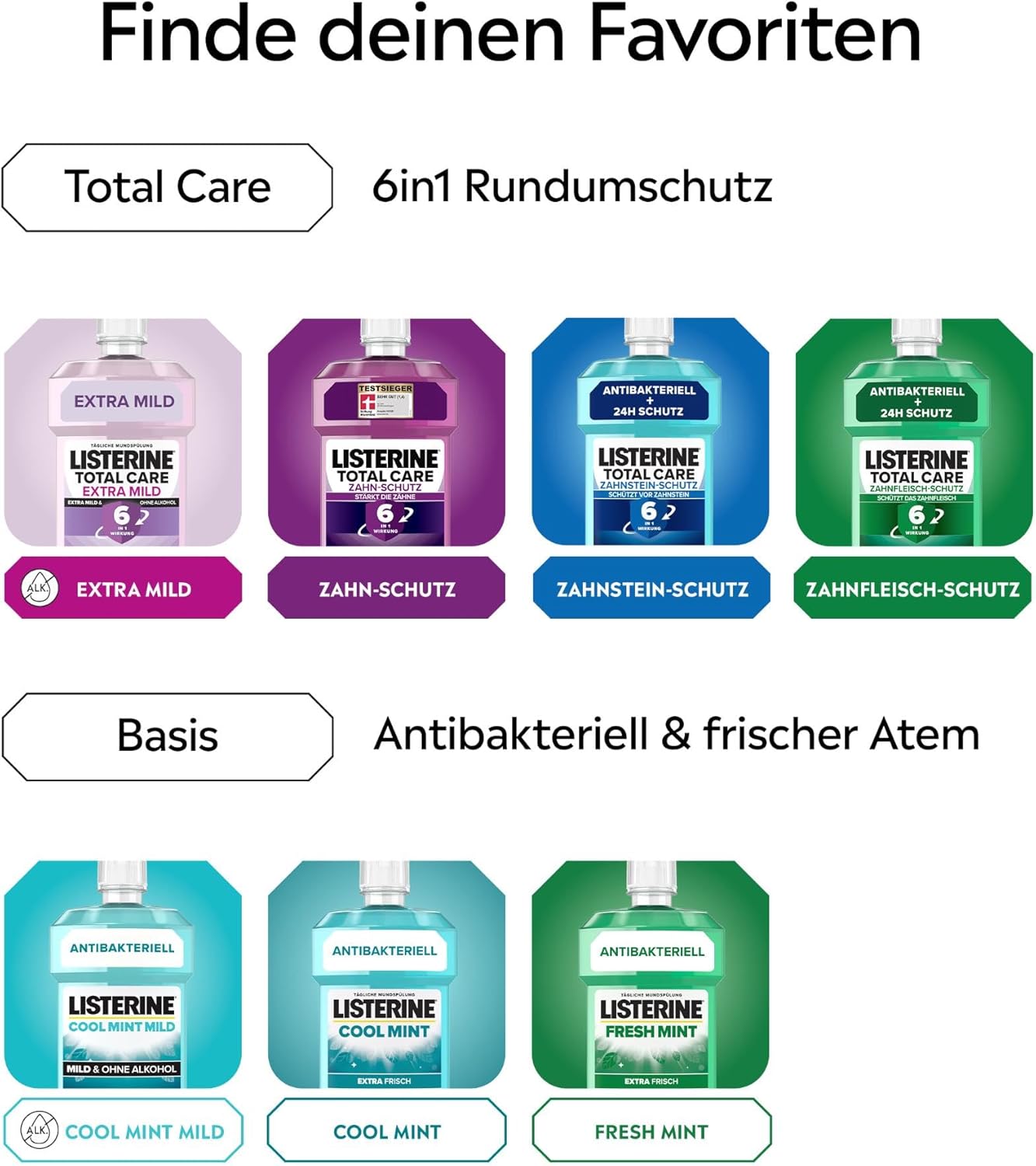 Thumbnail 6 de LISTERINE Cool Mint Mild 6 x 500 ml antibakterielle alkoholfreie Mundspülung