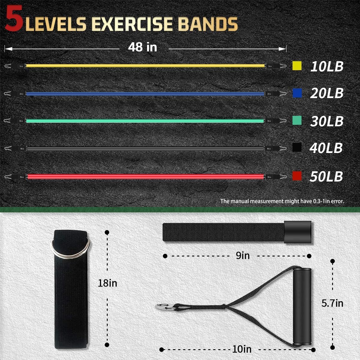 Thumbnail 4 de VEICK Resistance Bands 150 lbs set