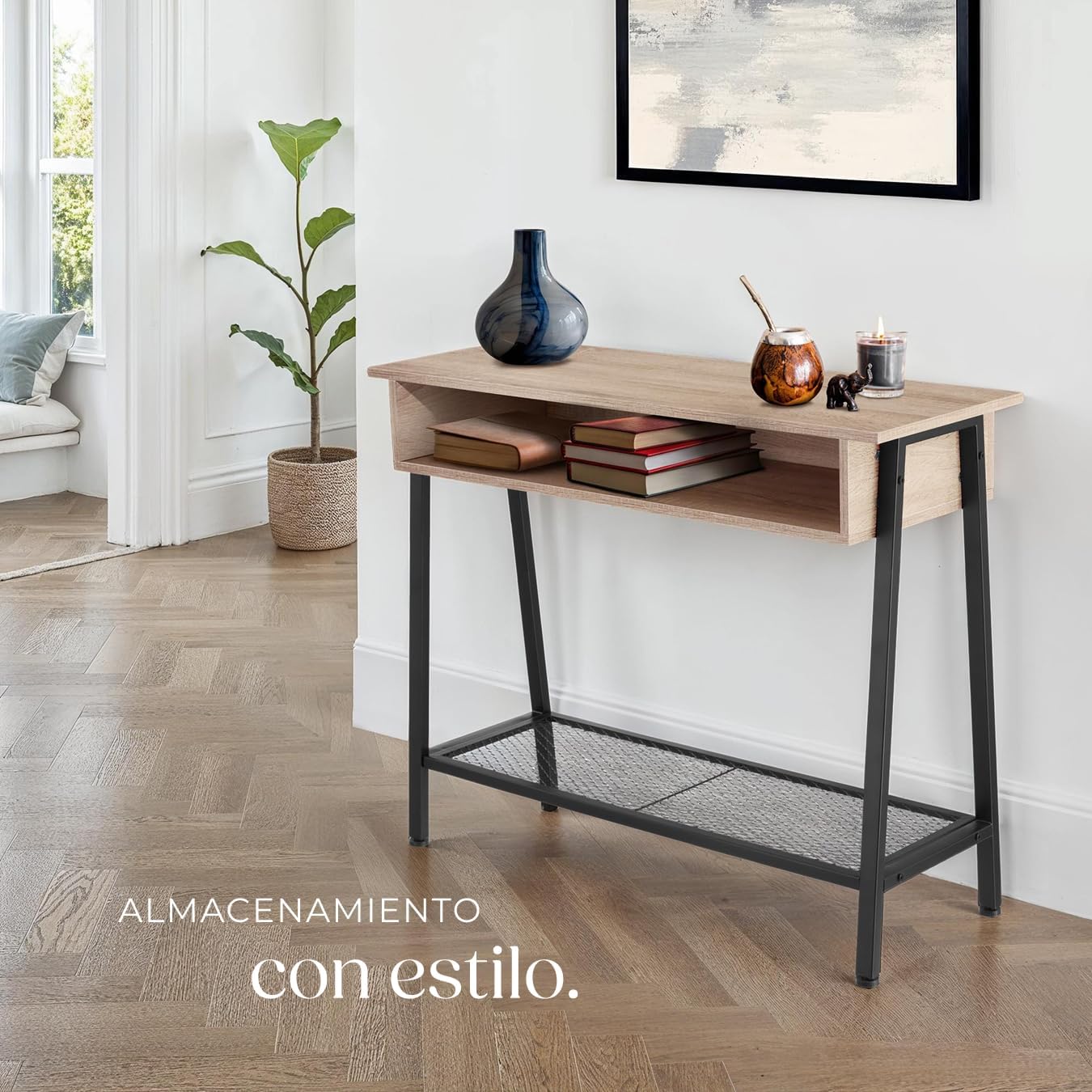 Thumbnail 6 de tectake Mesa Consola Industrial 100x35x80,5 cm