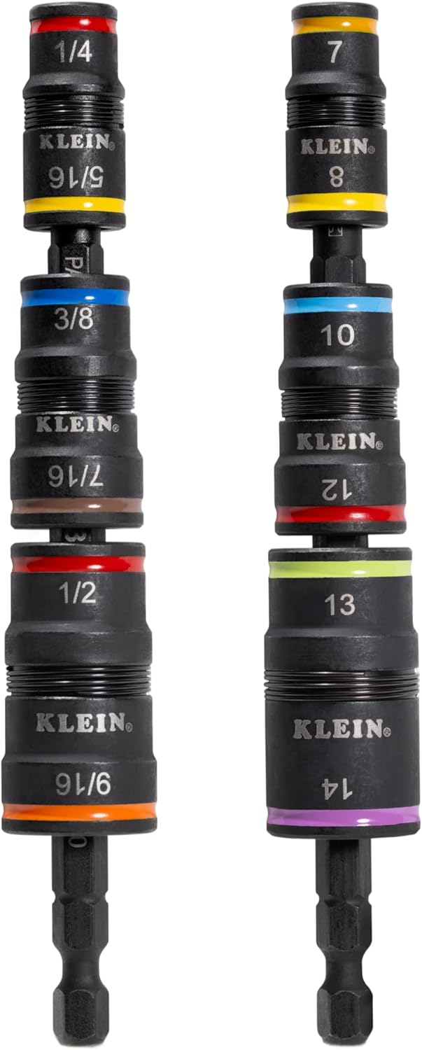 Detalle de Klein Tools 32933KIT Impact-Rated Socket Set, SAE and Metric, 12 Sizes