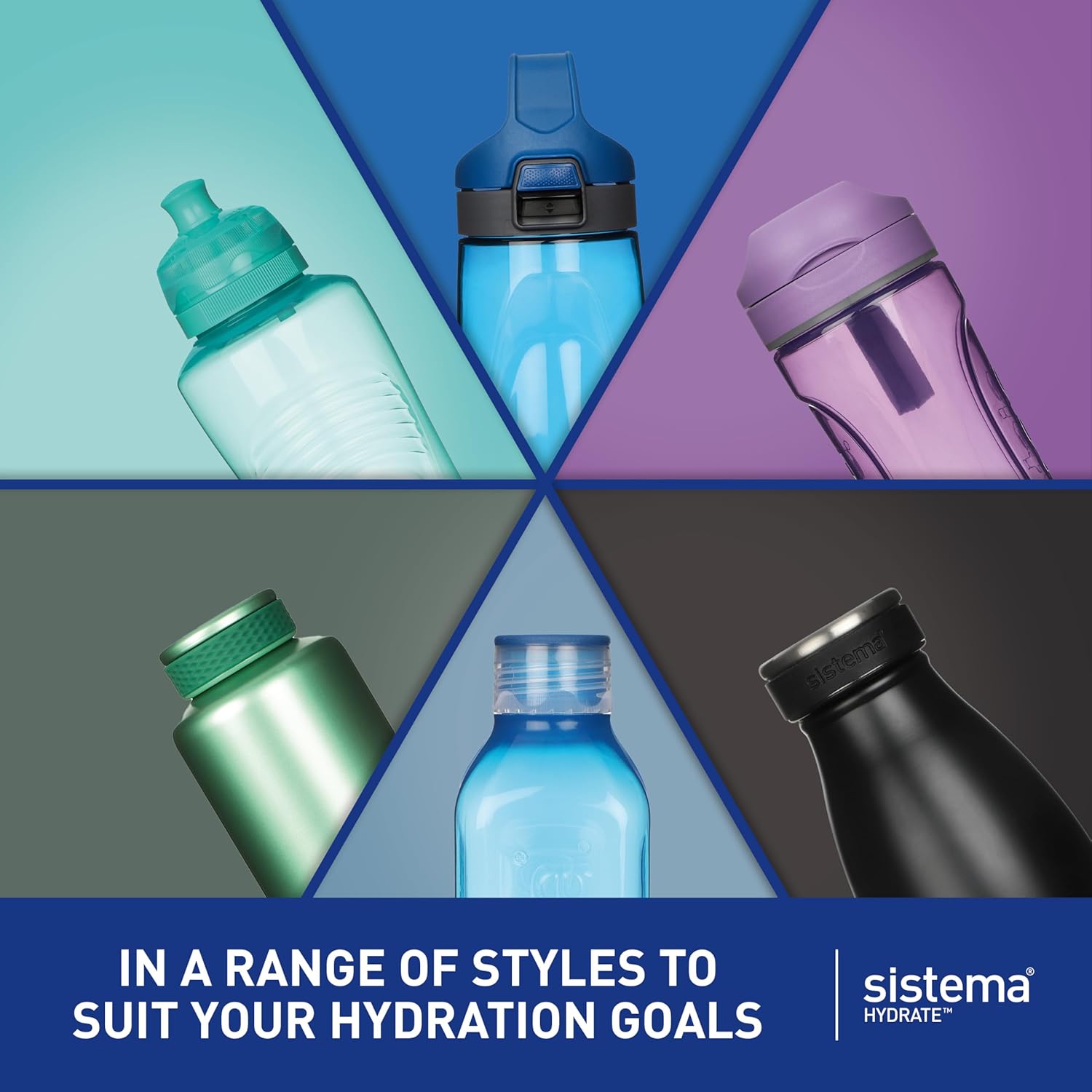 Thumbnail 6 de Sistema Square 1L leakproof kids water bottle set