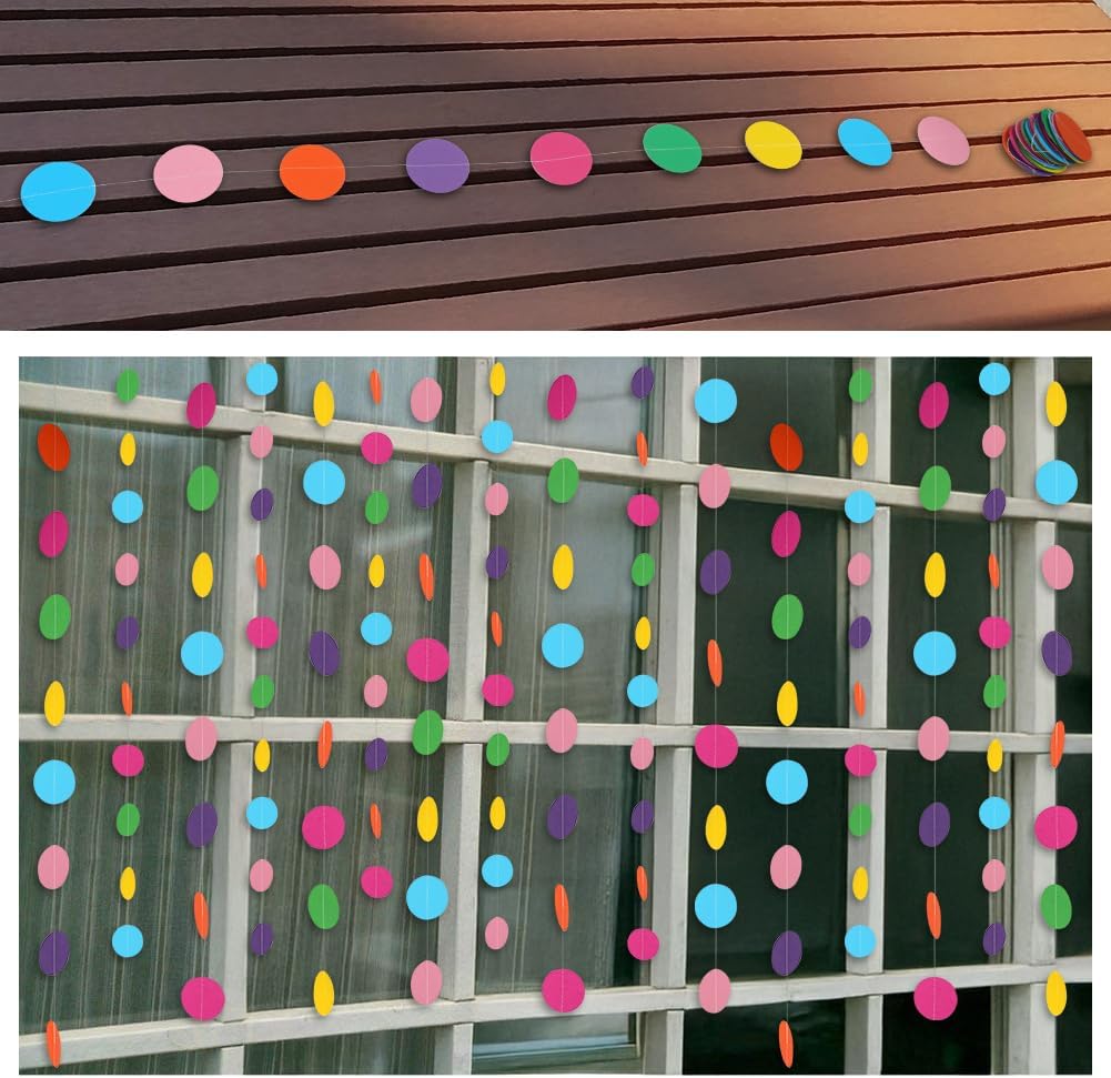 Thumbnail 3 de Guirlandes rondes en papier AYESY (4 pièces, multicolore, arc-en-ciel)