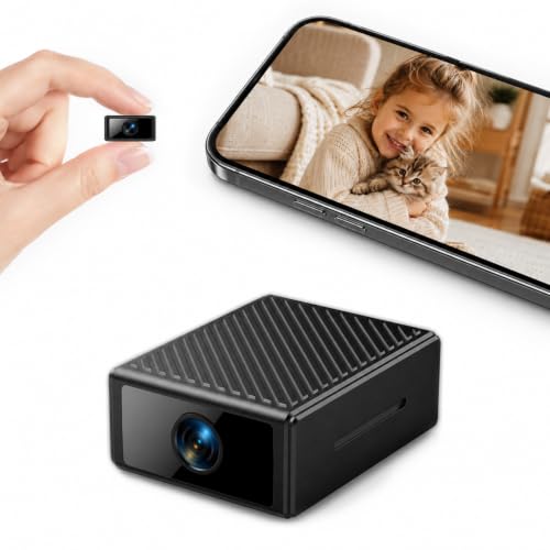 Detalle de Liretope Camera Espion 4K: Mini Caméra WiFi sans Fil avec Vision Nocturne pour Intérieur