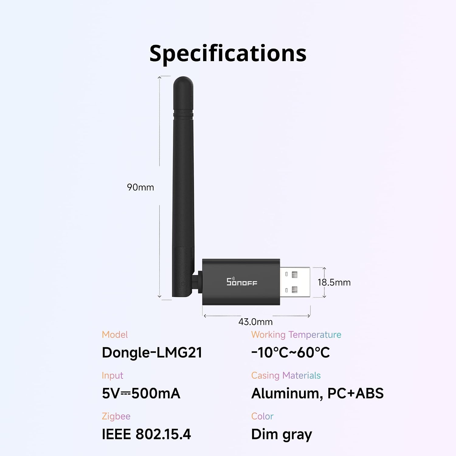 Detalle 2 de SONOFF Zigbee 3.0 Dongle Lite USB