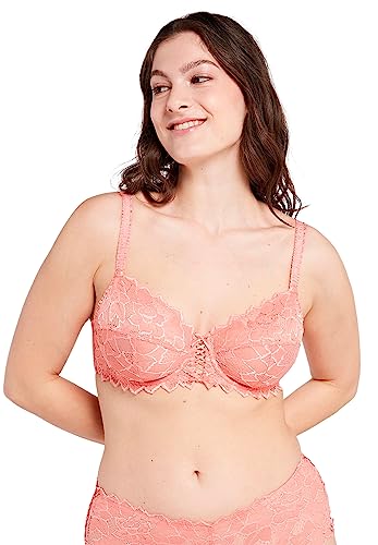 Detalle de Sans Complexe Arum Soutien-Gorge Emboitant en Dentelle avec Armatures Classique - Rose Blush, 90C