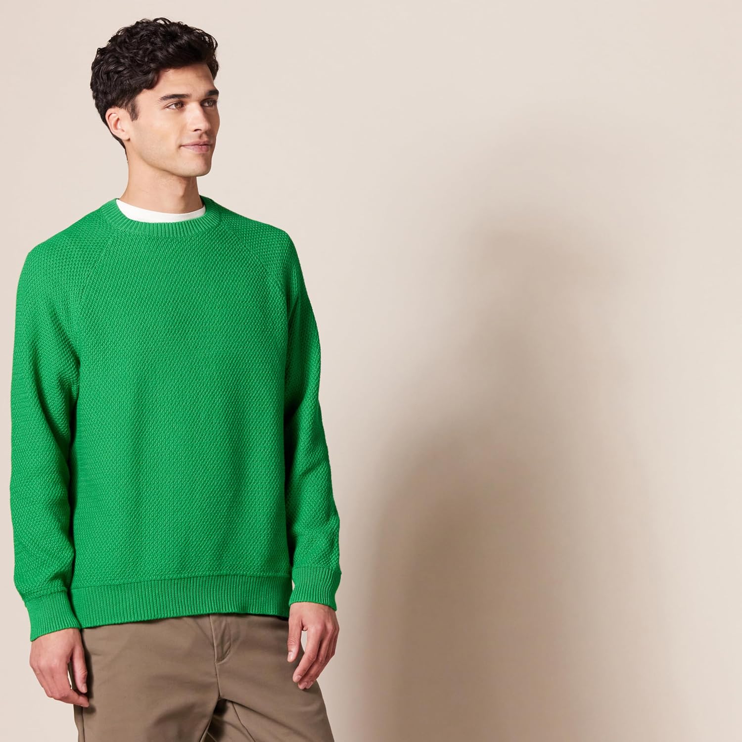 Thumbnail 1 de Herren Oversize-Pullover von Amazon Essentials mit Rundhalsausschnitt aus strukturierter Bio-Baumwolle