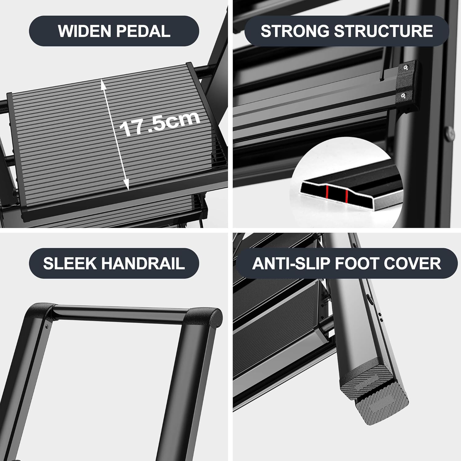 Thumbnail 5 de GameGem 3 Step Ladder 300 lbs capacity 🪜