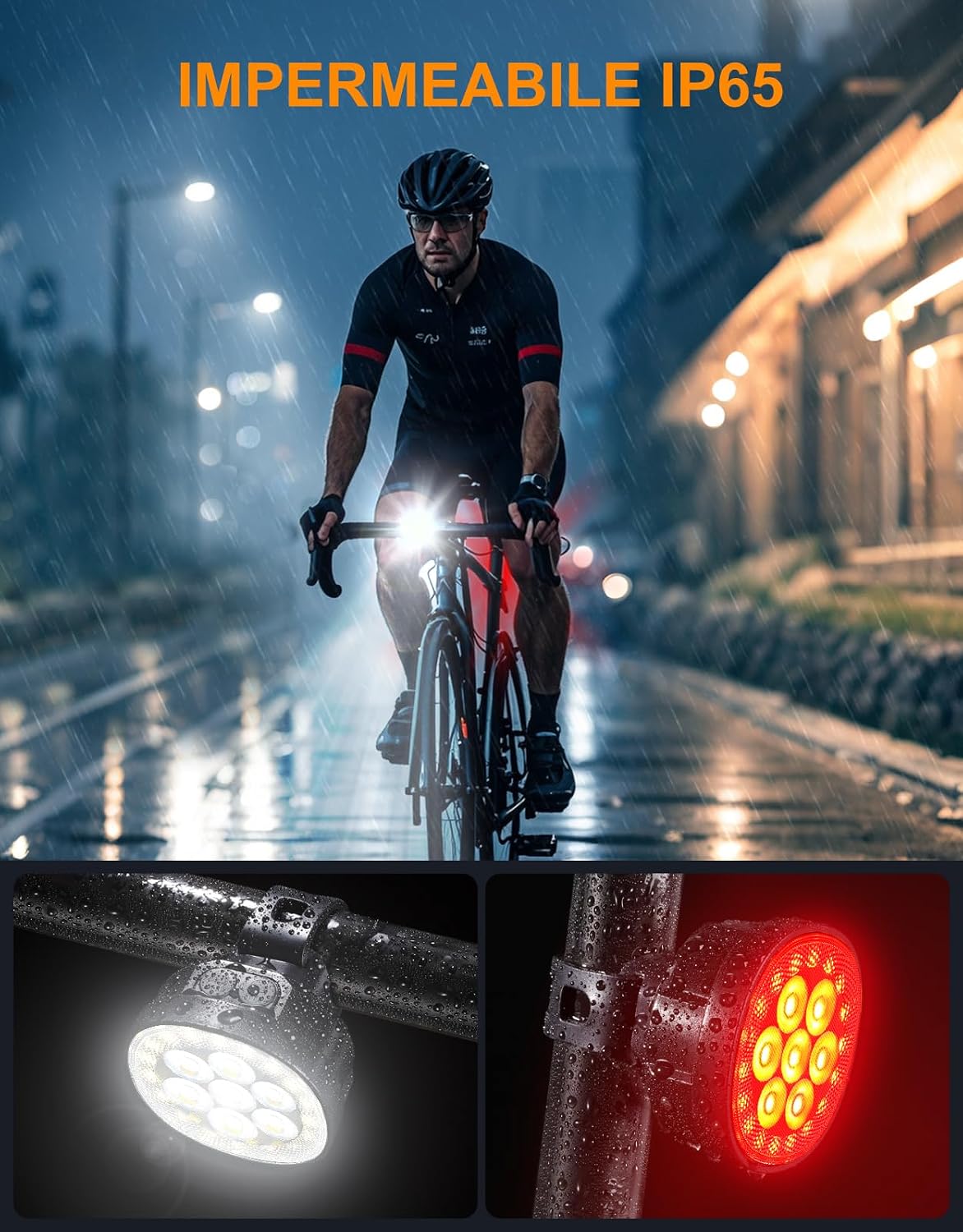 Detalle 2 de Mohard 1200mAh Luci Bicicletta LED 800 Lumen