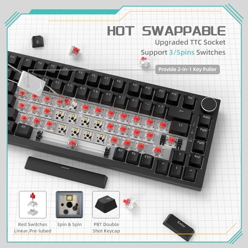 Detalle 2 de YINDIAO AK820 82 teclas teclado mecánico