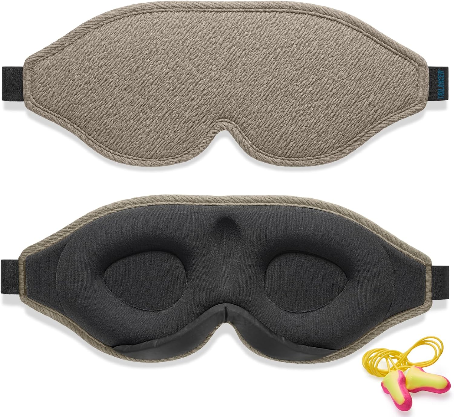 Detalle de 2026 Innovative Schlafmaske – Lichtblocker, ergonomisch, 30 g, mit Nasenausschnitt & Eisseide-Bezug (Braun)