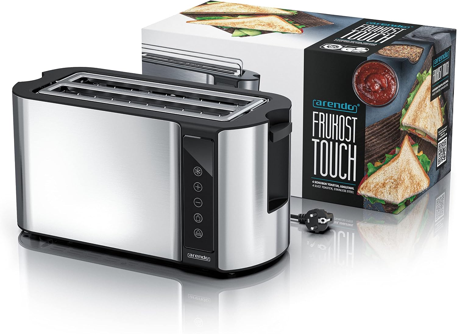 Thumbnail 5 de Arendo Frukost Touch – toster z długim otworem, 4 kromki, 1500 W