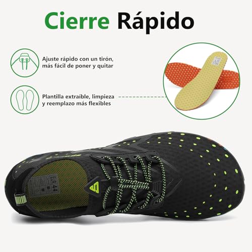Detalle de SAGUARO Unisex Zapatos de Agua Antideslizante Secado Rápido para Playa y Natación – Grafite 41