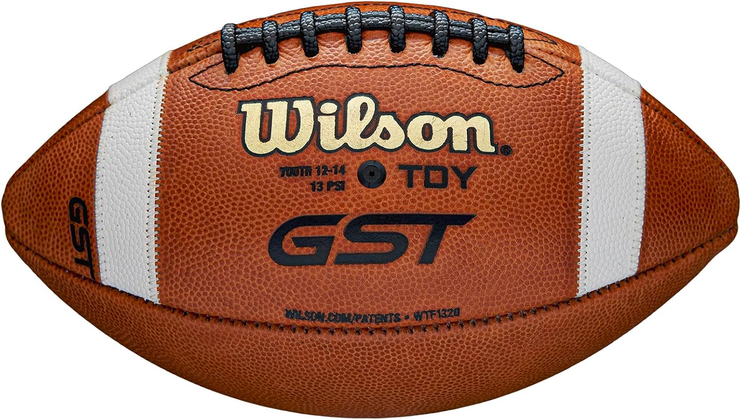 Detalle de Wilson GST Leather Game Football (Youth Size) — Brown