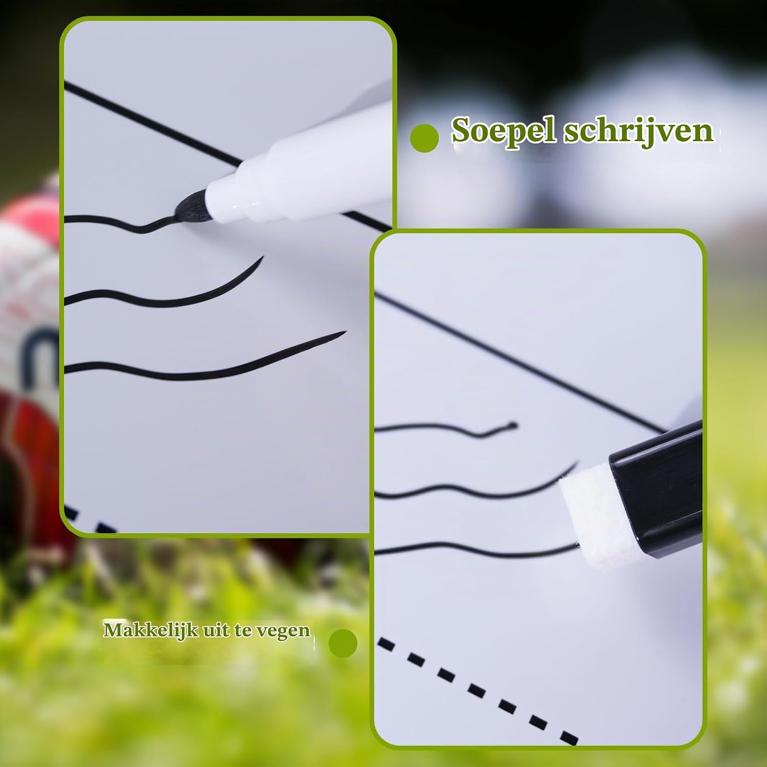 Detalle 1 de Miershanwell magnetisch voetbal-tactiekbord met magneten en uitwisbaar oppervlak