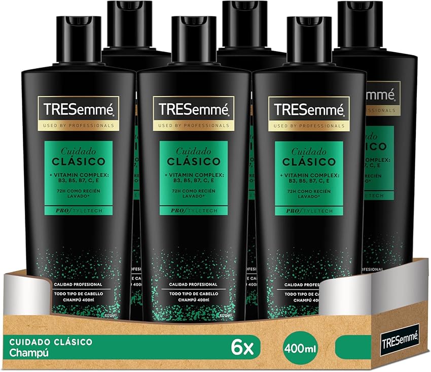 Detalle de Tresemmé Champú Cuidado Clásico 400 ml x 6