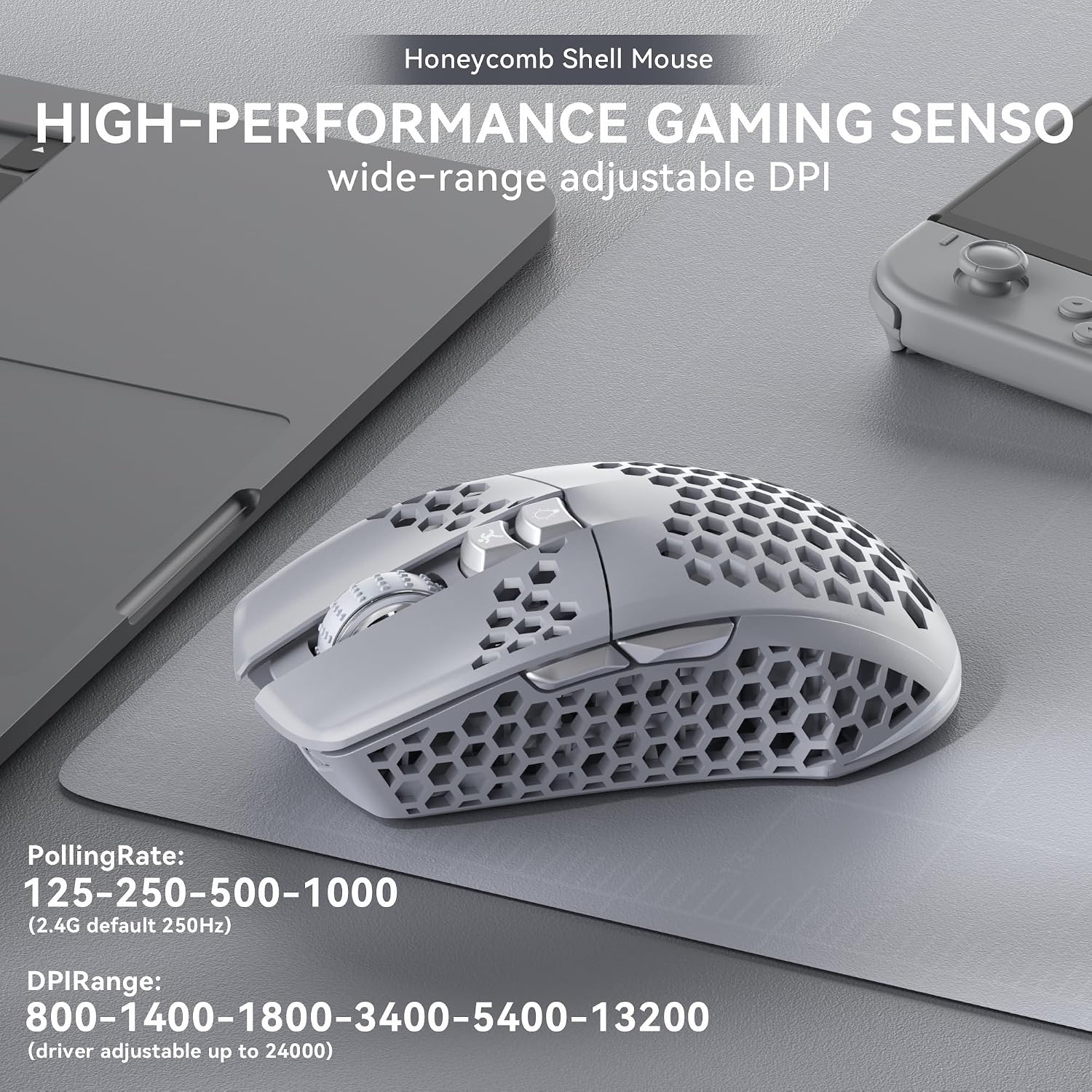 Detalle 2 de SOLAKAKA Wireless Gaming Mouse SM600