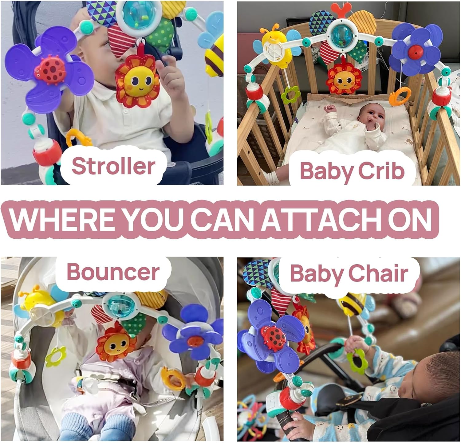 Thumbnail 3 de UTOPLIKEY Baby Activity Arch Toy Bar for Stroller, Bassinets & Car Seat