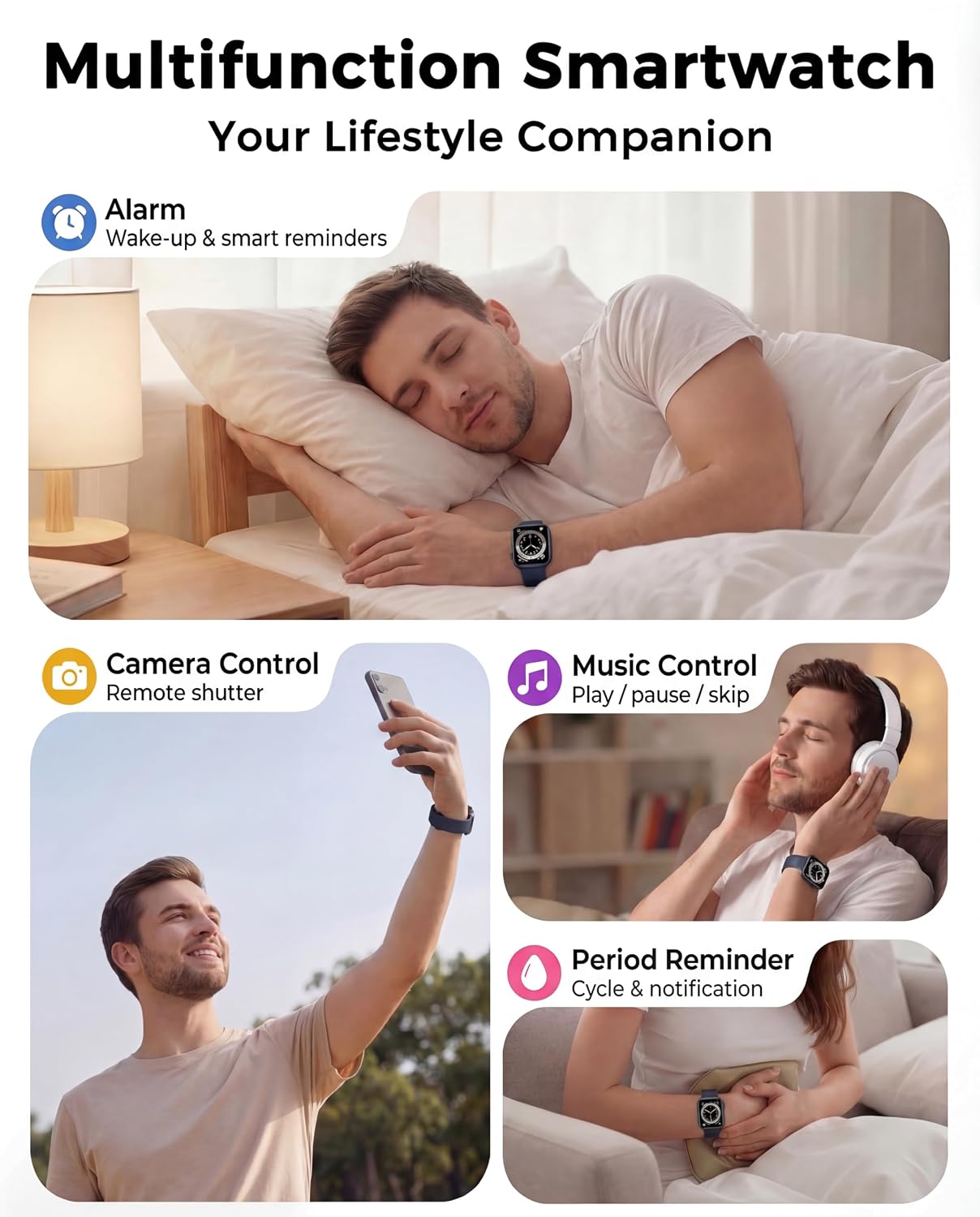 Thumbnail 5 de Smart Watches for Women & Men with Health Tracking, 120+ Sports Modes and IP68 Waterproof