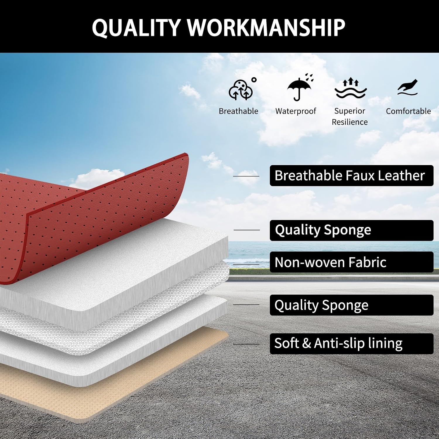 Thumbnail 6 de CarLuxor Leather Car Seat Covers