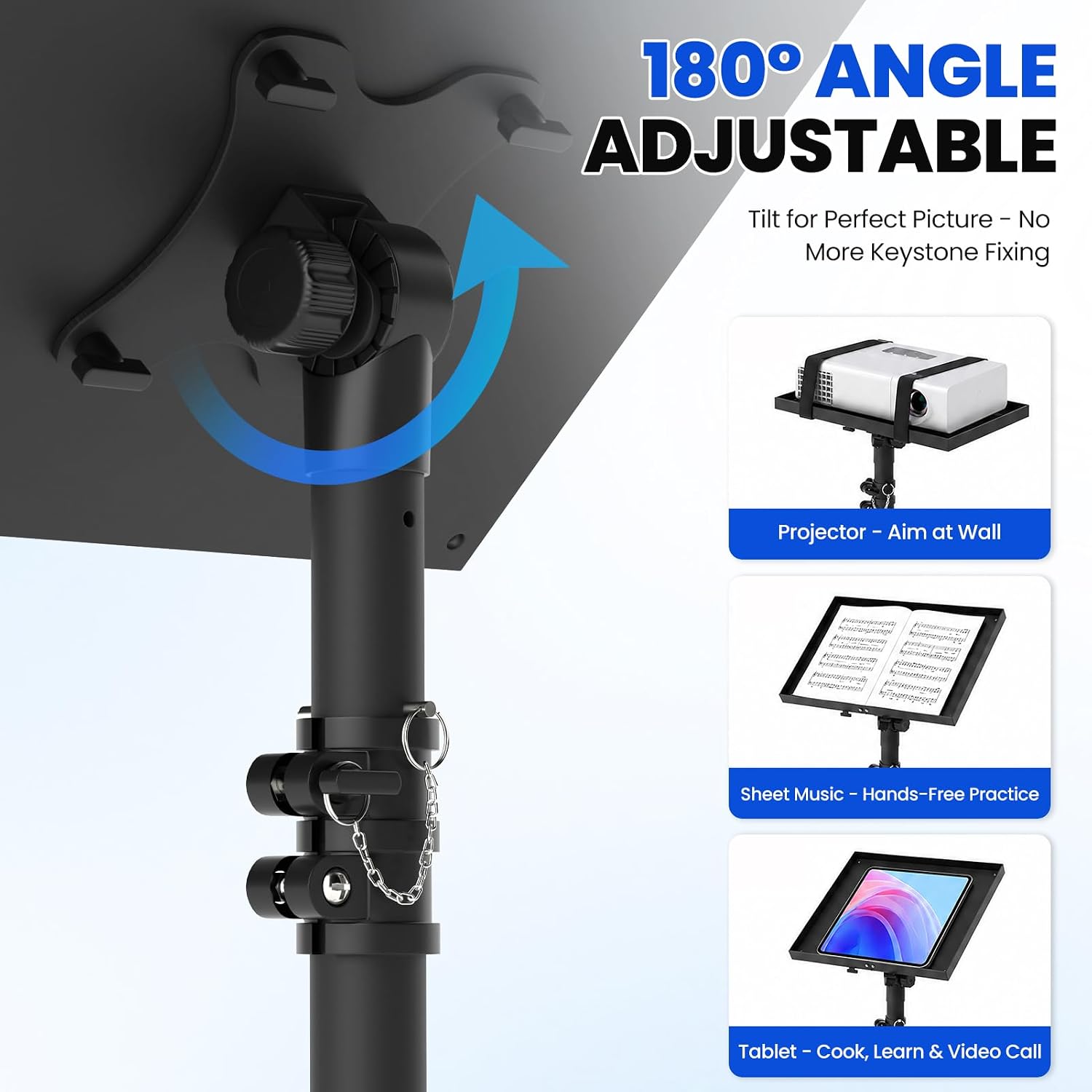 Thumbnail 4 de DECOSIS Projector Stand Tripod: Height-Adjustable Laptop & Projector Stand
