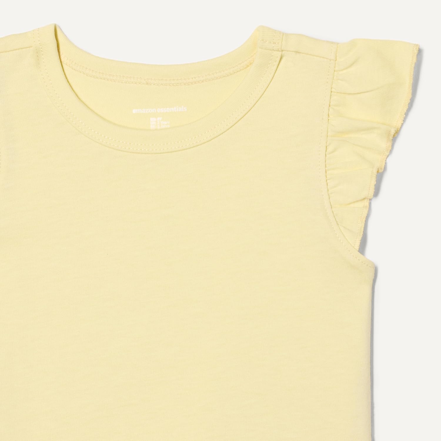 Detalle de Amazon Essentials Girls' Sleeveless Ruffle T-Shirt, Pack of 3
