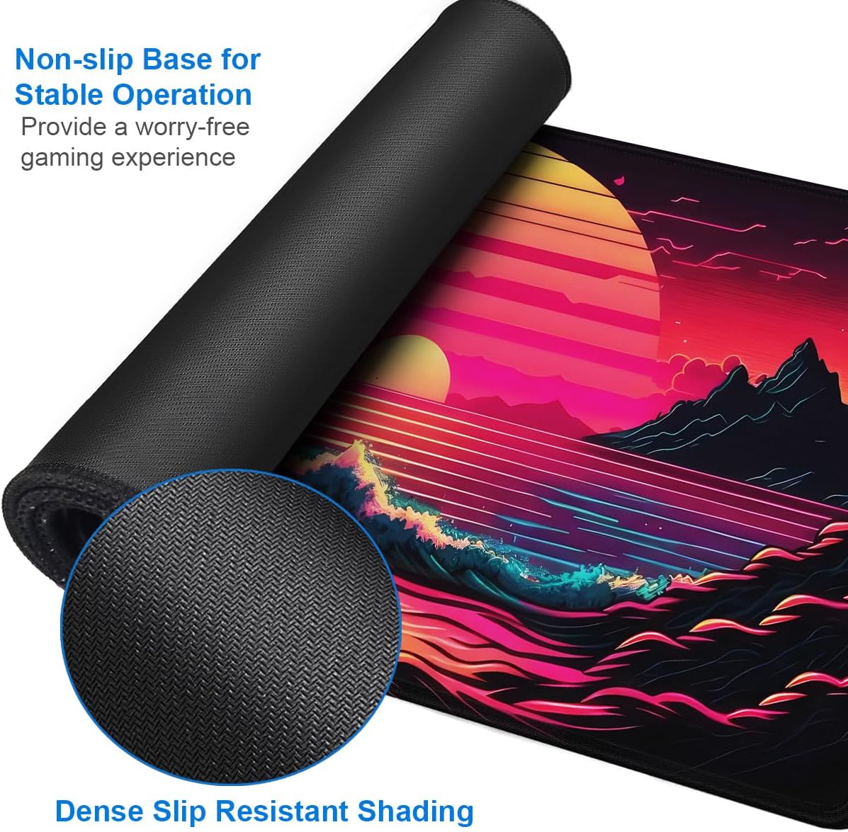 Detalle 2 de Naukay Large Extended Mouse Pad, 31.5 x 15.7-Inch, Water-Resistant