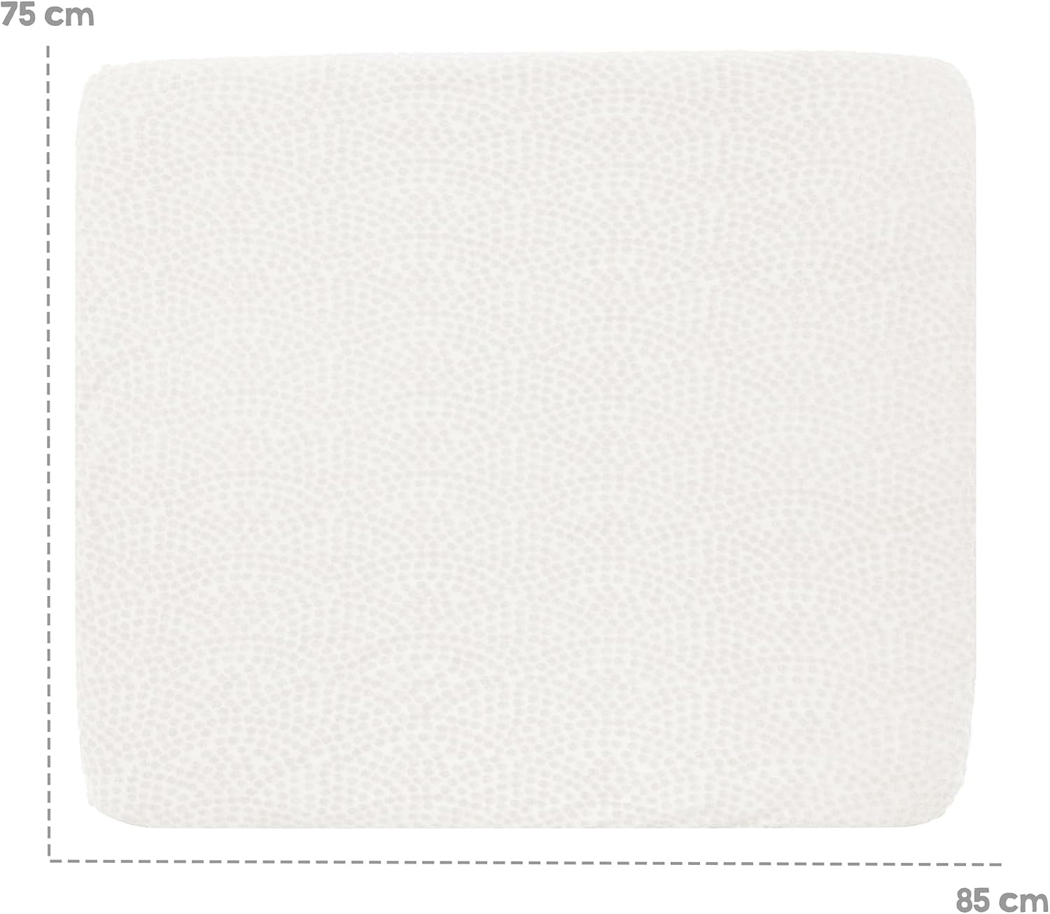 Detalle 1 de roba 308016G281 aankleedkussenhoes Seashells Oyster, 80% biologisch katoen