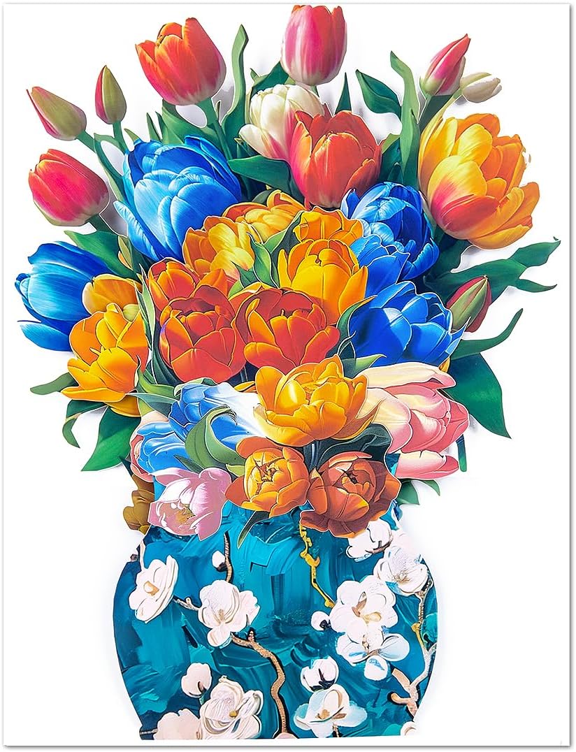 Thumbnail 5 de CNLITIHEKA Pop-Up Greeting Card with Tulip Bouquet