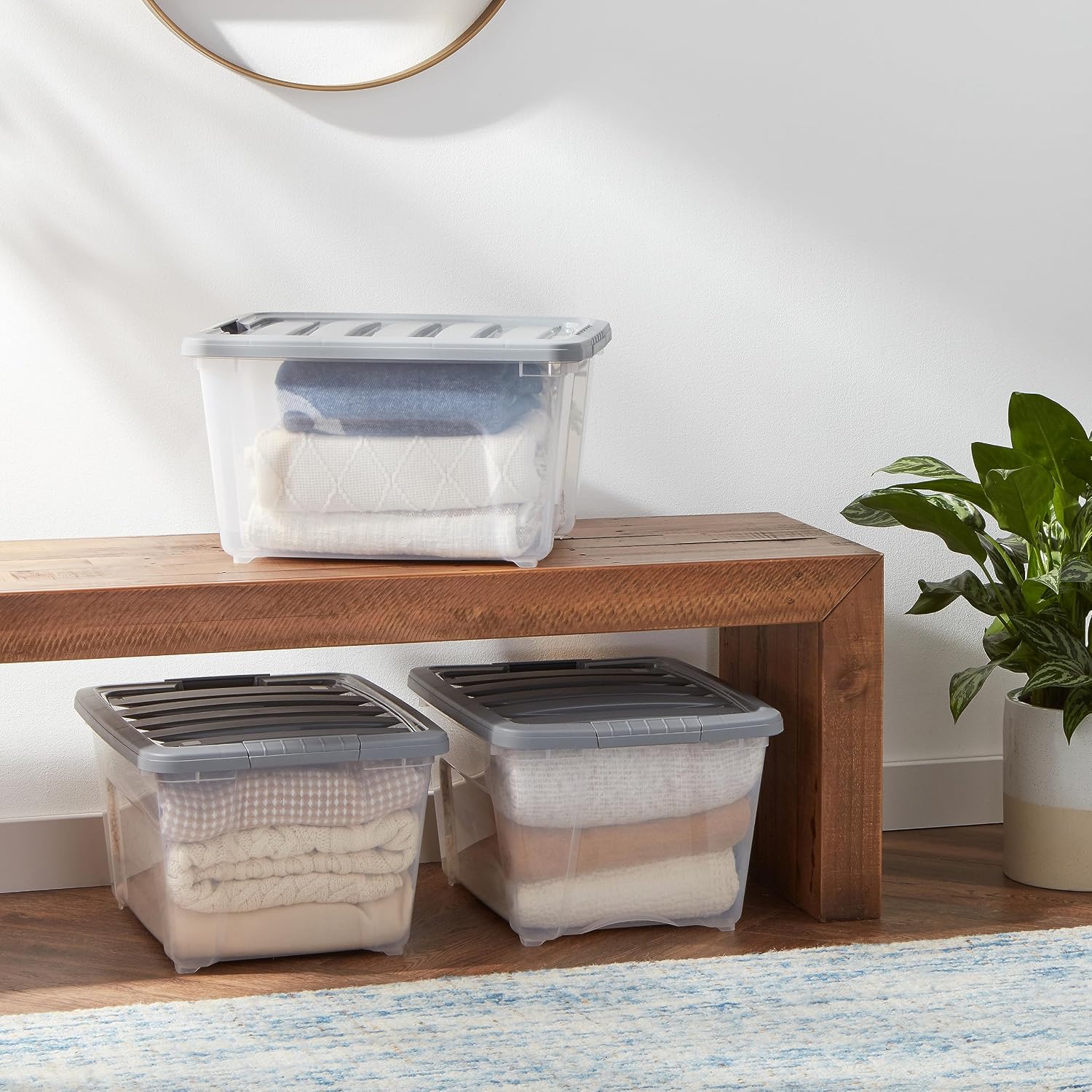 Detalle 2 de Amazon Basics 32 Quart Storage Bins