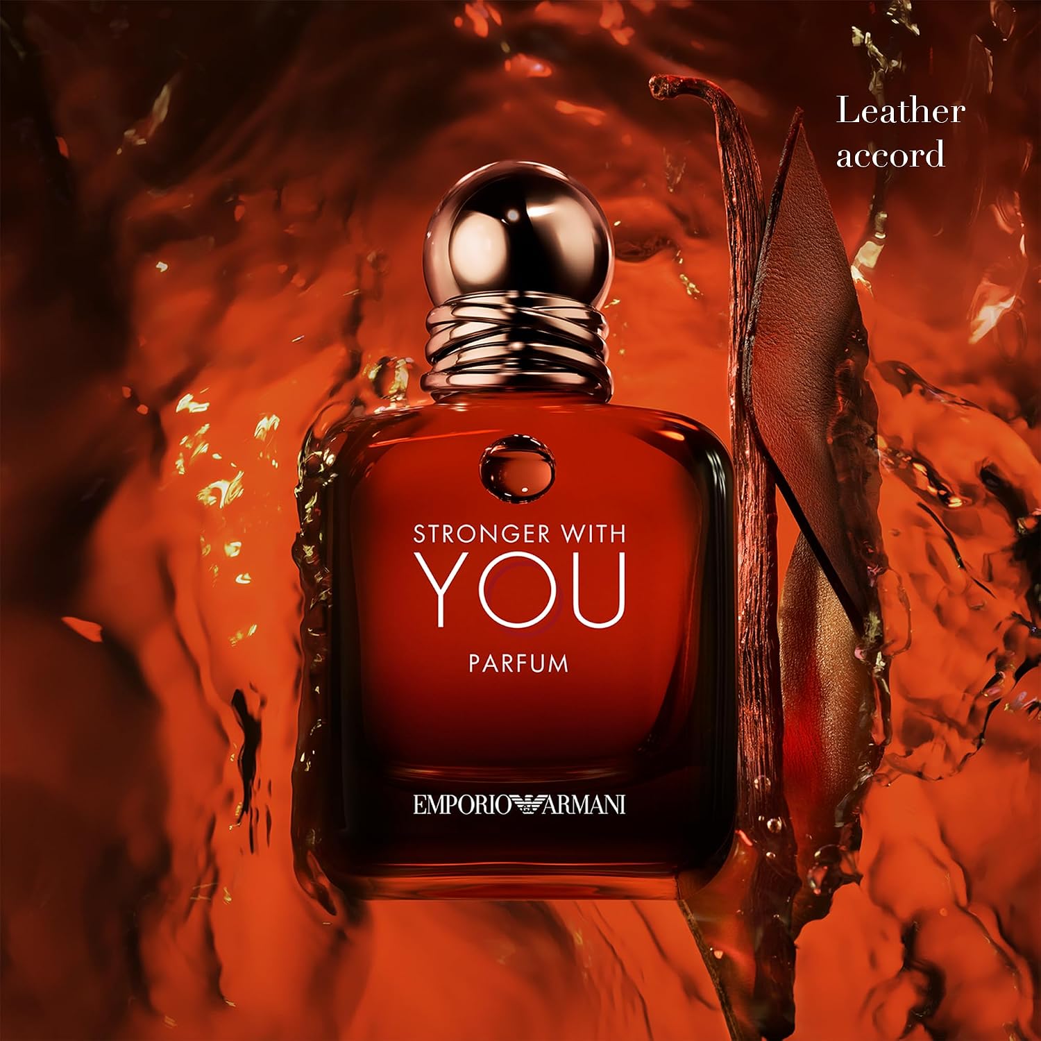 Detalle de Armani Beauty BP41264535 Stronger With You Parfum Men's Cologne, Amber & Leather