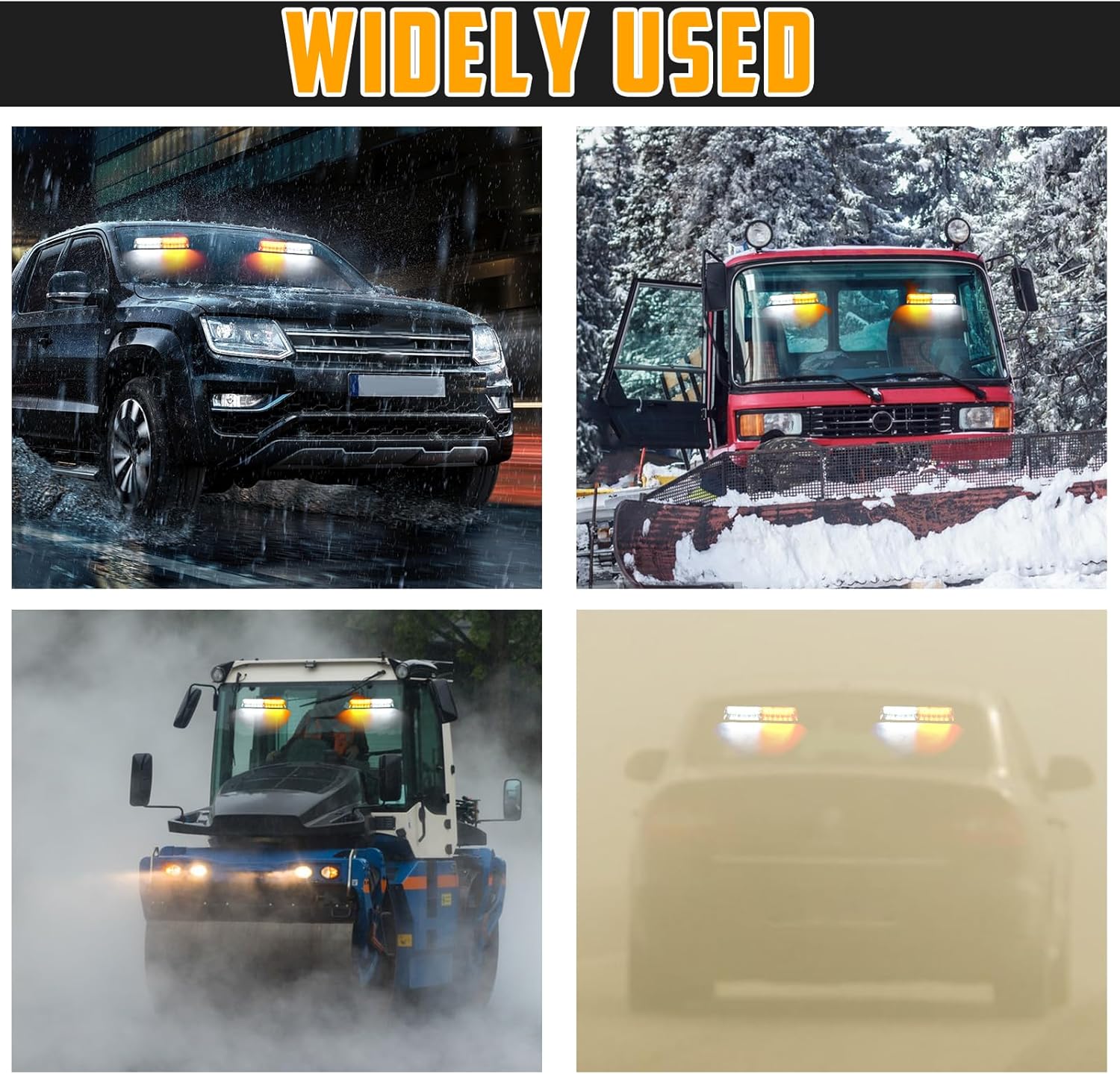 Thumbnail 6 de I LITTON 2-IN-1 Amber & White LED Windshield Strobe Lights – 2 x 8.4 inch, 12/24V