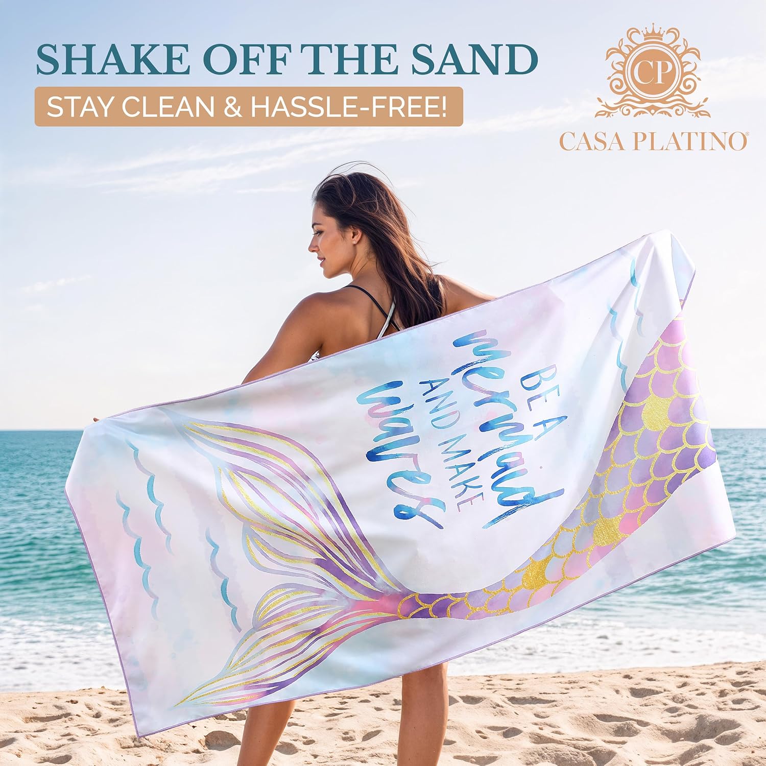 Thumbnail 1 de Casa Platino Extra Large Microfiber Beach Towels (2-Pack, 71x32in) – Quick-Dry, Sand-Free & Oversized