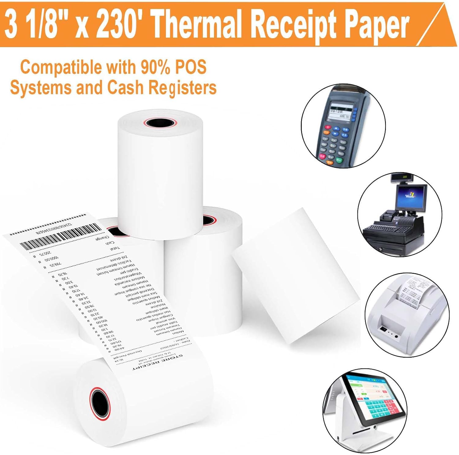 Thumbnail 1 de Coopaty Thermal Receipt Paper 3 1/8 in x 230 ft