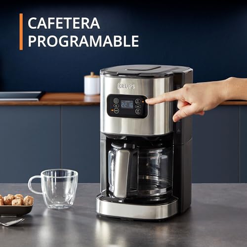 Detalle 2 de Krups First ☕️ Cafetera de filtro 1,25L con temporizador y modo preinfusión