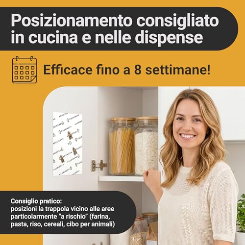 Thumbnail 3 de Proxinova Antitarme Alimentari: Trappole Adesive per Farfalline (10 pezzi) – Monitoraggio Naturale, Made in Germany