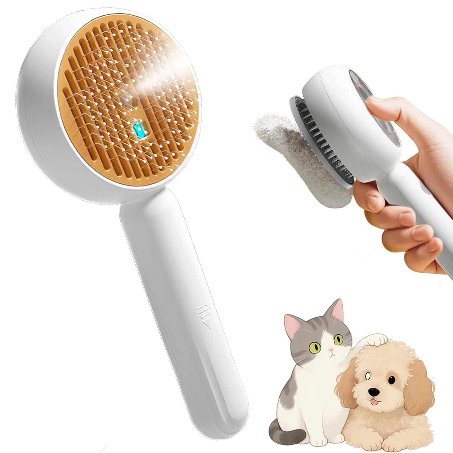 Imagen de Youery Katzenbürste mit Dampf – leise Fellpflege mit Ein-Klick-Steuerung für Lang- und Kurzhaar en OfertitasTOP