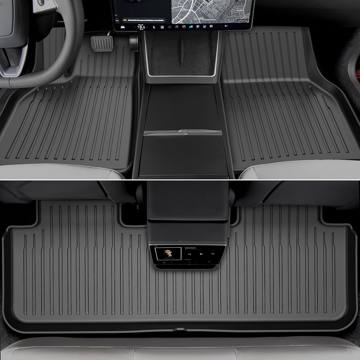 Detalle de Pawtein All-Weather Floor Mats for Tesla Model Y Juniper