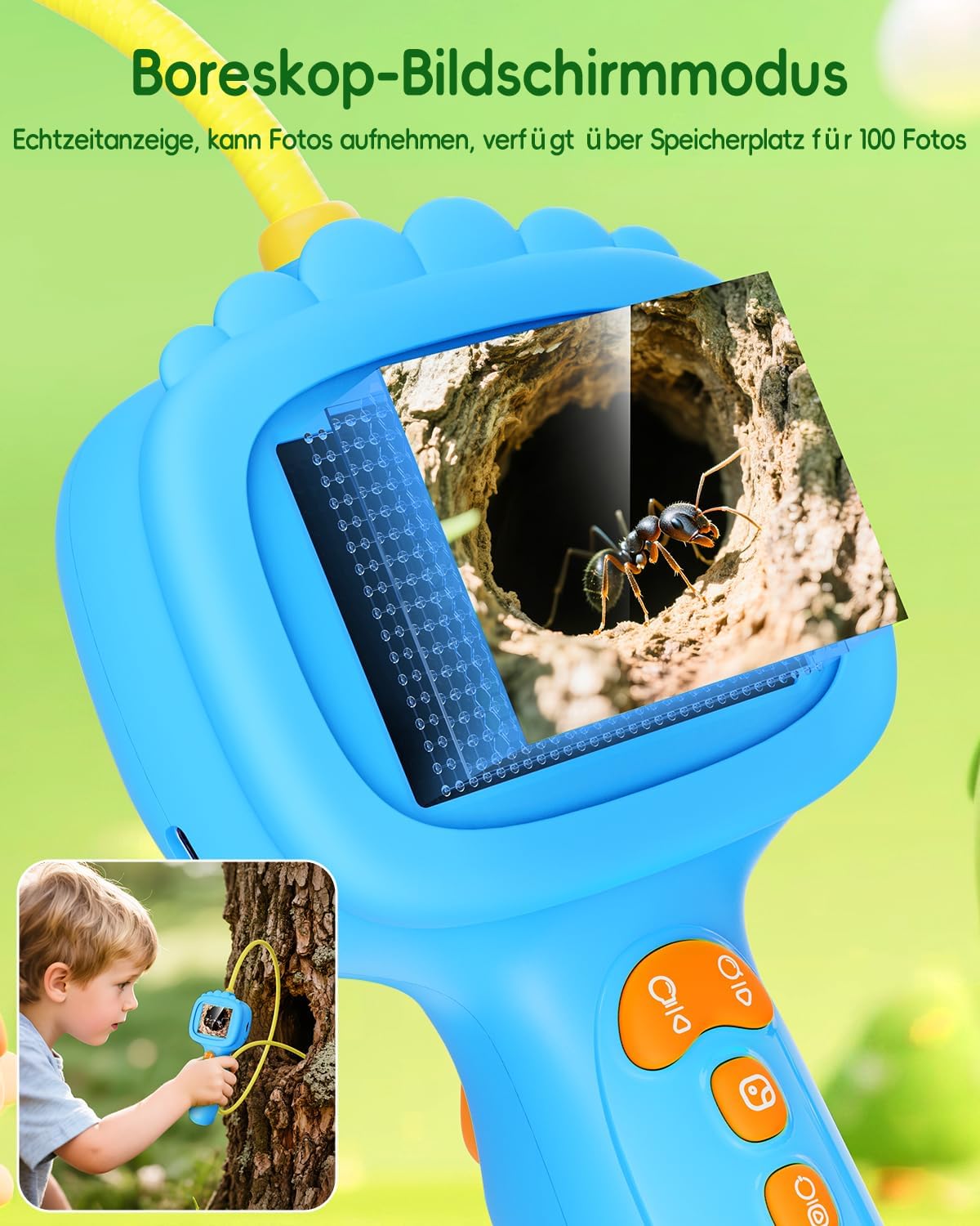 Thumbnail 4 de Ashfly Endoskopkamera Kinder 1080P Blau