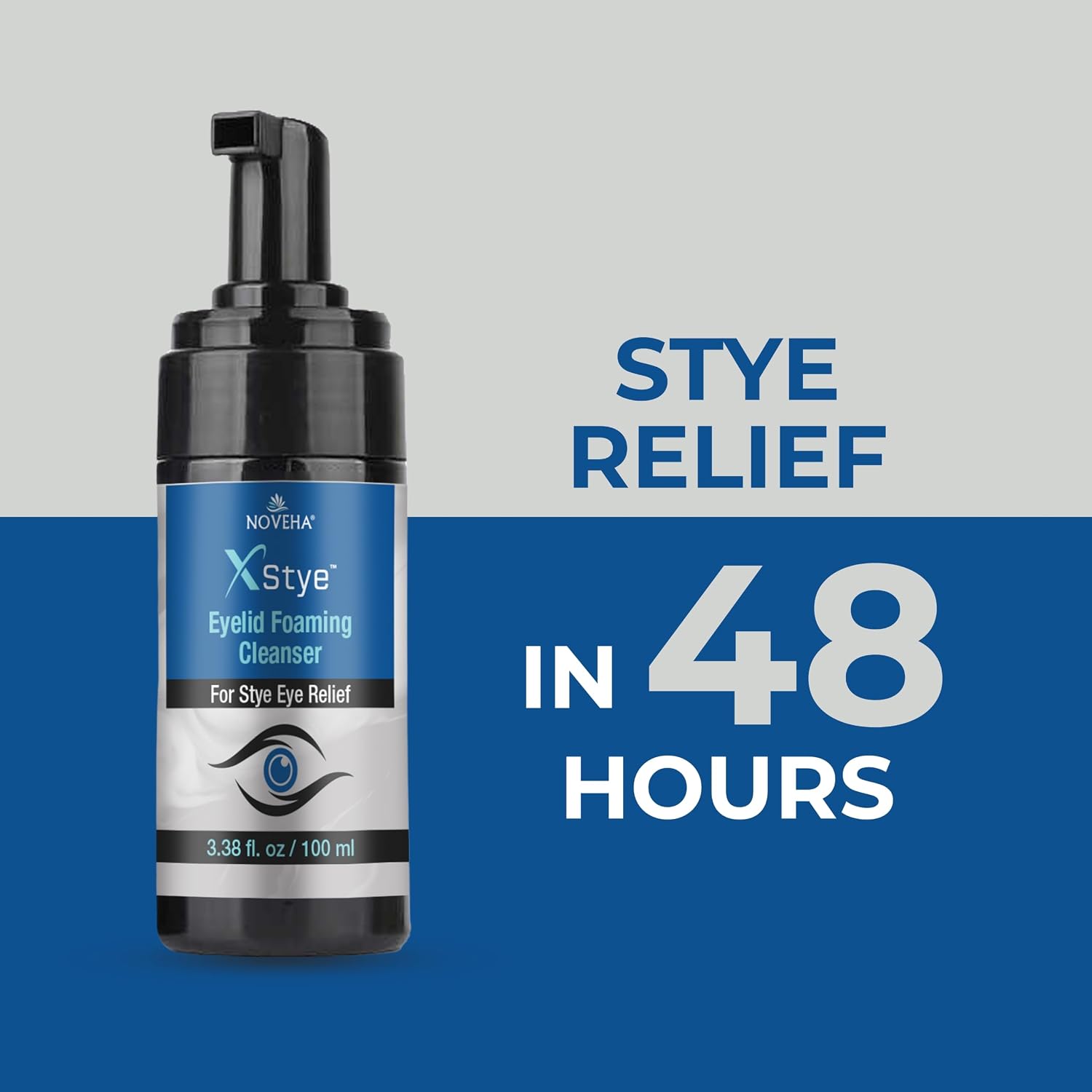 Detalle de NOVEHA XStye Eyelid Foaming Cleanser with Tea Tree Oil, 100 mL