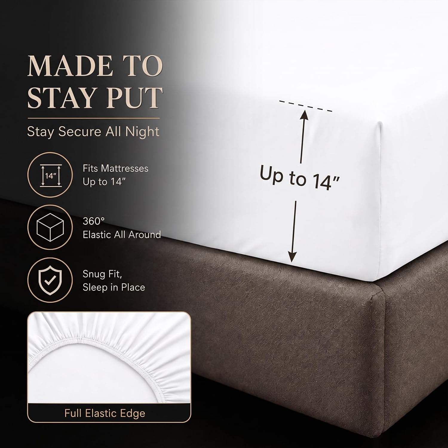 Thumbnail 6 de CozyLux CLUS22G2W1TW Twin Comforter Set, White 5-Piece Pintuck Bed-in-a-Bag