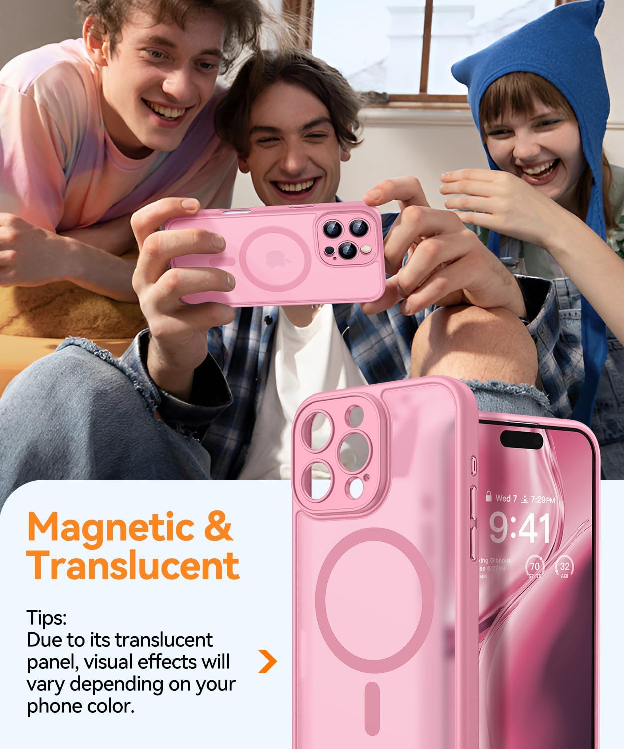 Detalle de CANSHN Coque magnétique iPhone 16 Pro 6,3 pouces