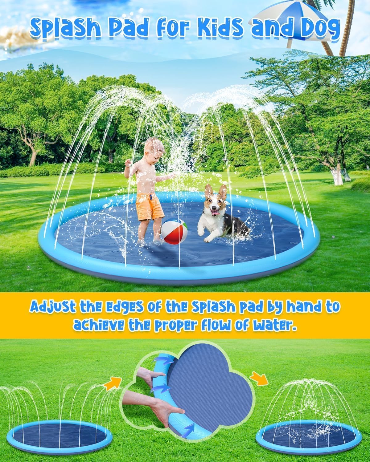 Detalle de YSJILIDE Sprinkler Splash Pad XXXL-102