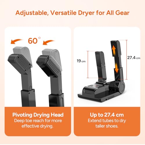 Thumbnail 5 de DR.PREPARE Asciuga Scarpe Elettrico Deodorazione con Ozono – 3 Modalità, Timer e 360° di asciugatura