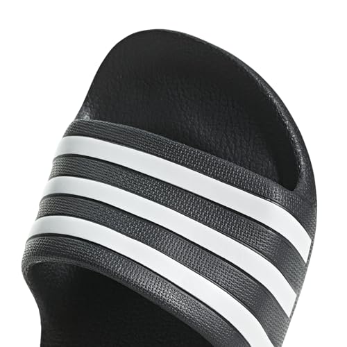 Detalle de adidas Adilette Aqua Slides Kids: sandalias sin cordones para niños, Core Black/Cloud White, 35 EU