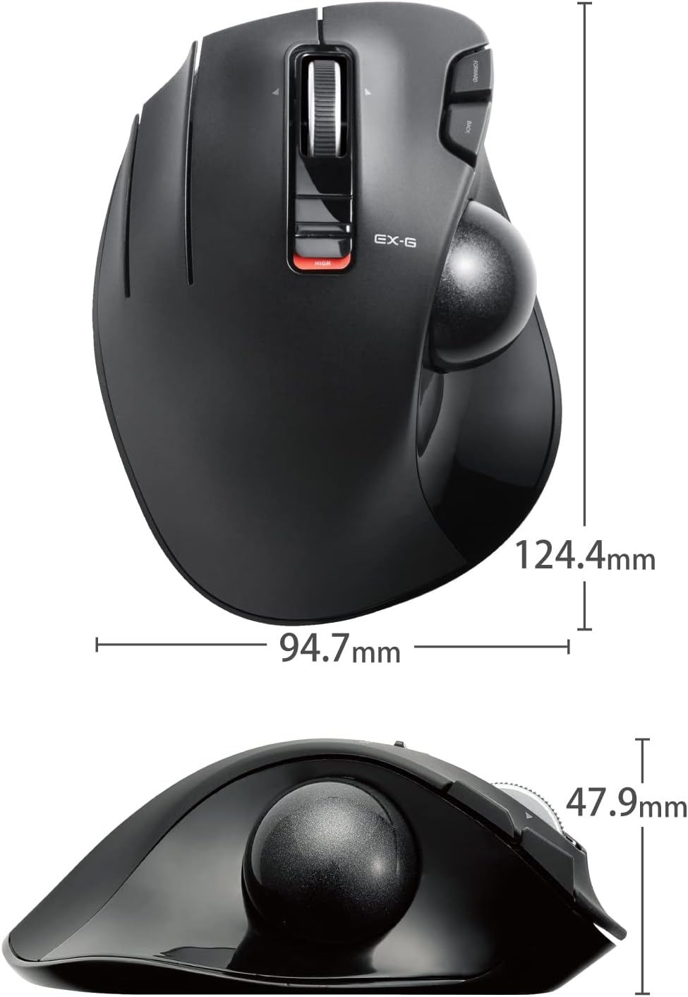 Thumbnail 6 de エレコム M-XT4DRBK EX-G 左手用トラックボール 6ボタン・チルトホイール搭載