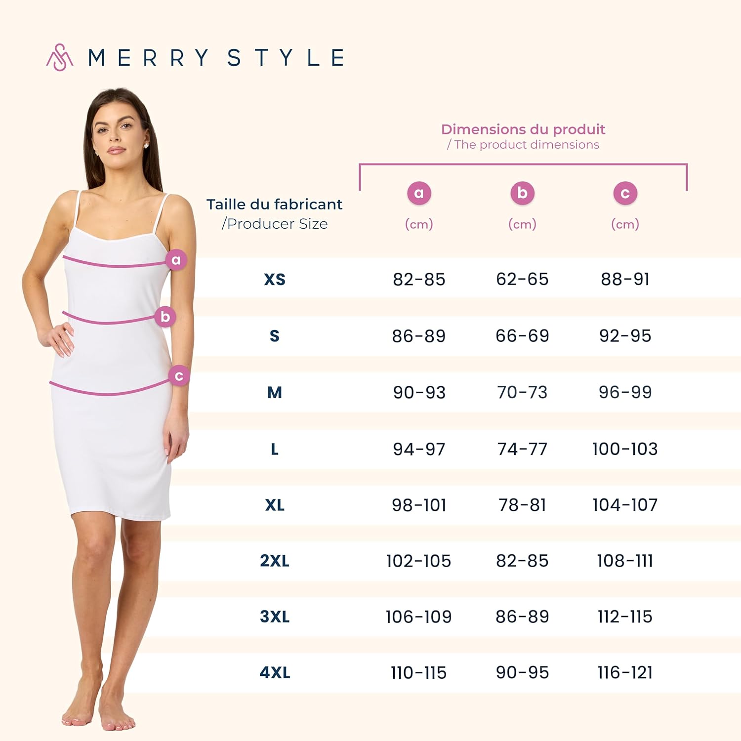 Thumbnail 5 de Merry Style Fond de Robe avec Bretelles – Lingerie fluide et confortable MS-203