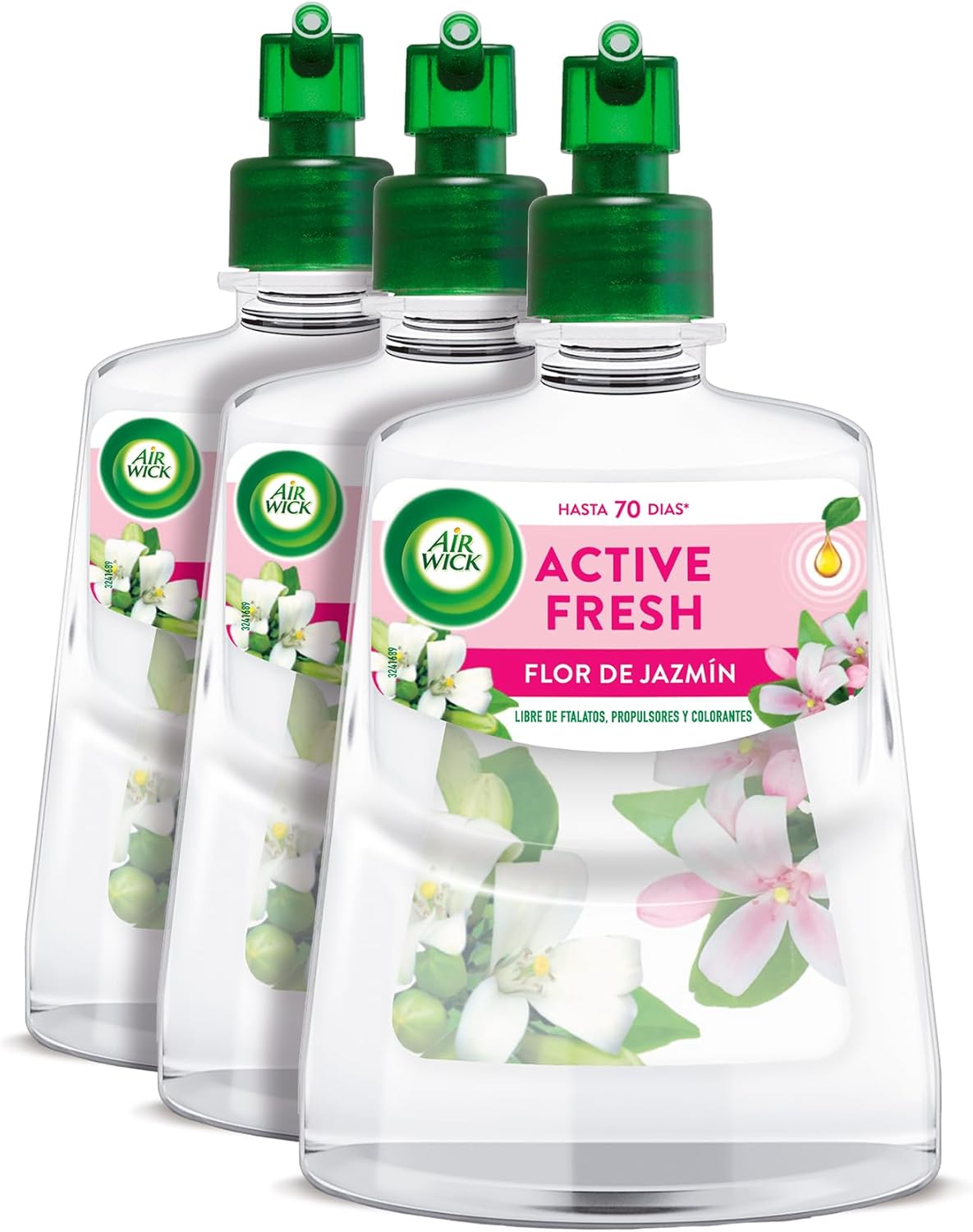 Detalle de Air Wick Active Fresh Spray Automático - Pack 3 Jazmín